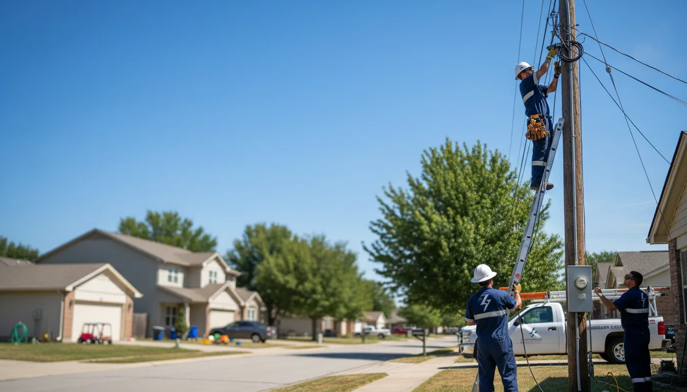 Residential electrician providing installation services in Leonard, MI